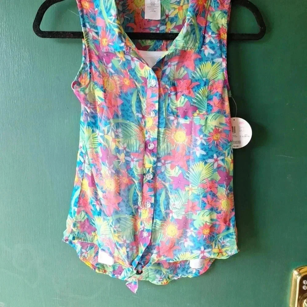 NWT Piper Sleeveless Blouse 90's Vibe